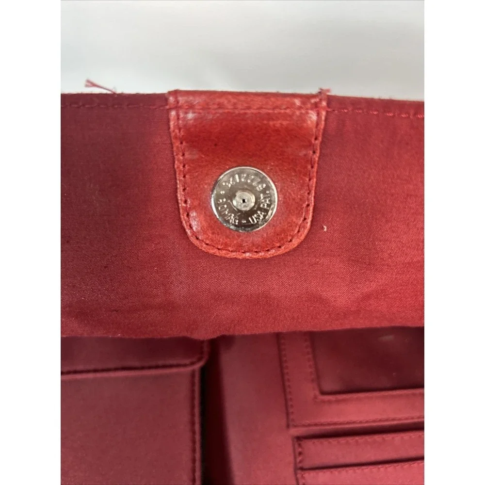 Wilson's Leather Structured Wine Red Executive Tote Bag | Genuine Leather Should